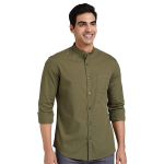 Symbol Men's Cotton Shirt | Chinese Collar | Casual | Plain