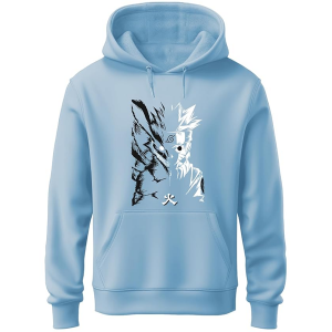 Mens Hoodies with Naruto Uzumaki Anime Printed, 100% Cotton 340GSM Warm & Soft Fabric.