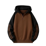 Half Zipper Color Block Hooded Sweatshirt for Men | Hoodies for Men