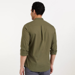 Symbol Men's Cotton Shirt | Chinese Collar | Casual | Plain