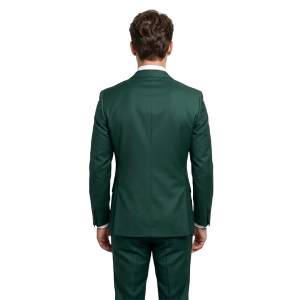 Men's Green Blazer, Slim Fit, Single Button, Formal Wear