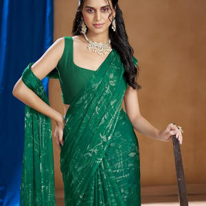 Nara Chiffon Abstract Print Saree