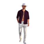 Men's Casual Button Down Shirts Long Sleeve Linen Shirt Fashion Textured Beach Summer Shirt