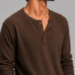 Men's Premium Waffle Knit Henley Tshirt for Men