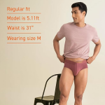 Men's Regular Fit Solid Cotton Briefs for Men Pack of 3