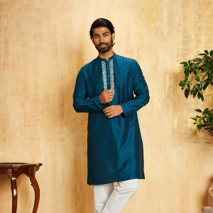 Symbol Men Festive Embellished Long Kurta