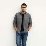Men’s Stylish Cotton Blend Casual Shirt || Full Sleeve Button-Down Shirt with Dual Flap Pockets