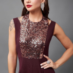 Women's Halter Neck Sleeveless Solid Pleated/Wide Leg Sequin Panelled Regular Length Jumpsuit