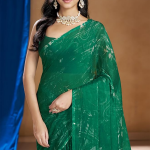 Nara Chiffon Abstract Print Saree