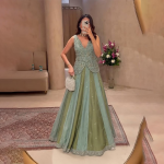 Indo-Western Lehenga Choli for Women | Crepe Silk Multi-Panel Flared Skirt with Fully Stitched V-Neck