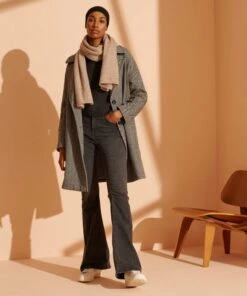 SUPERDRY Isabella Cropped Funnel Neck Jumper Charcoal Mix Marl