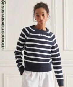 SUPERDRY Essential Organic Cotton Crew Jumper Green Gables Marl -Superdry Studios upload9223368955665862127 2