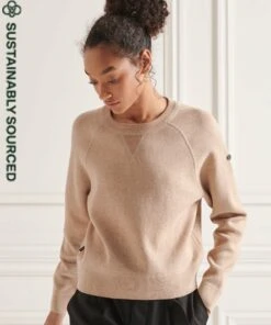 SUPERDRY Essential Organic Cotton Crew Jumper Green Gables Marl -Superdry Studios upload9223368955665862135 2