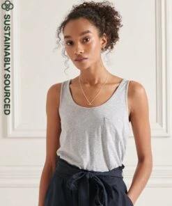 SUPERDRY Organic Cotton Pocket Tank Top Black -Superdry Studios upload9223368955665862313 3