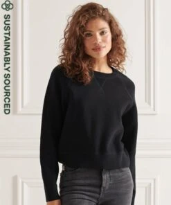 SUPERDRY Essential Organic Cotton Crew Jumper Green Gables Marl -Superdry Studios upload9223368955665864112 2