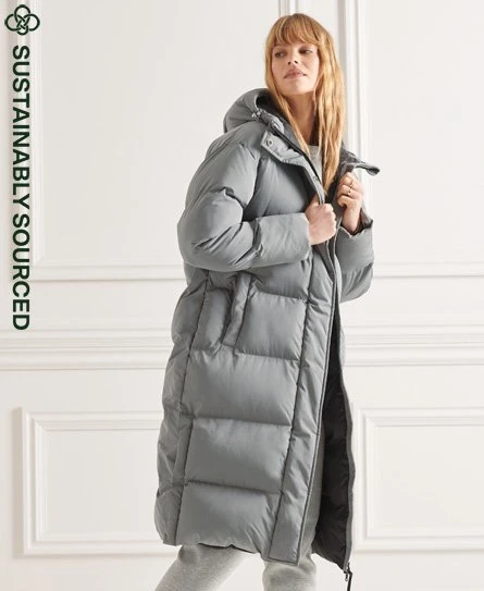SUPERDRY Longline Duvet Coat Thyme 7 SUPERDRY Longline Duvet Coat Thyme - Image 7