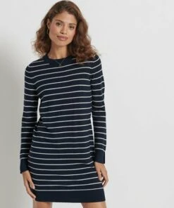 SUPERDRY Studios Merino Knit Mini Dress Navy Stripe -Superdry Studios upload9223368955665952952 1