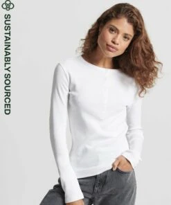 SUPERDRY Organic Cotton Essential Rib Henley Top Mid Grey Marl -Superdry Studios upload9223368955665976910