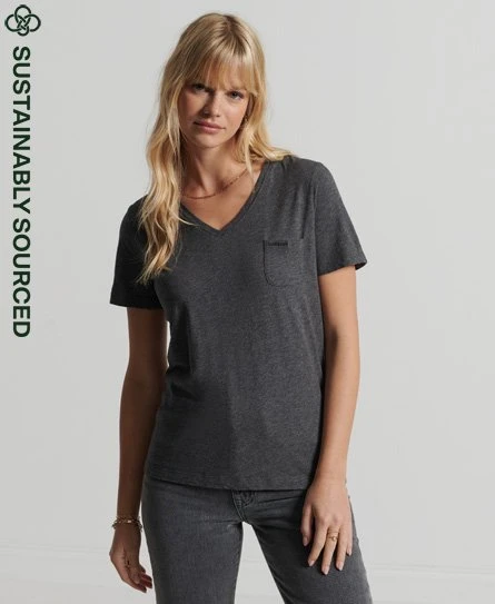 SUPERDRY Organic Cotton Studios Pocket V-Neck T-Shirt Optic/black Stripe 7 SUPERDRY Organic Cotton Studios Pocket V-Neck T-Shirt Optic/black Stripe - Image 7