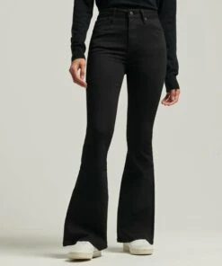 SUPERDRY High Rise Skinny Flare Jeans Indigo -Superdry Studios upload9223368955665979599