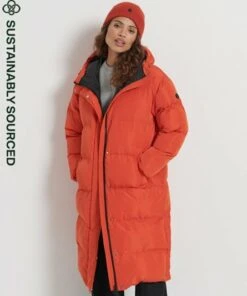 SUPERDRY Longline Duvet Coat Pureed Pumpkin -Superdry Studios upload9223368955665981521 7