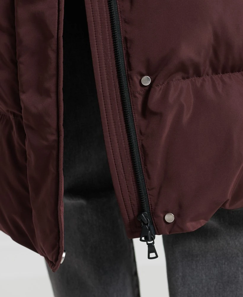 SUPERDRY Longline Duvet Coat Thyme 4 SUPERDRY Longline Duvet Coat Thyme - Image 4