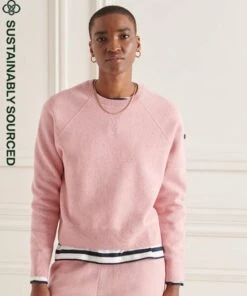 SUPERDRY Essential Organic Cotton Crew Jumper Green Gables Marl -Superdry Studios upload9223368955666003736 2