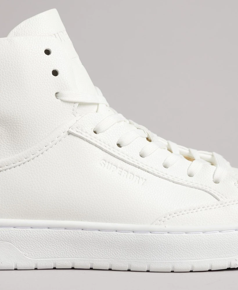 SUPERDRY Vegan Basket High Top Trainers White 5 SUPERDRY Vegan Basket High Top Trainers White - Image 5