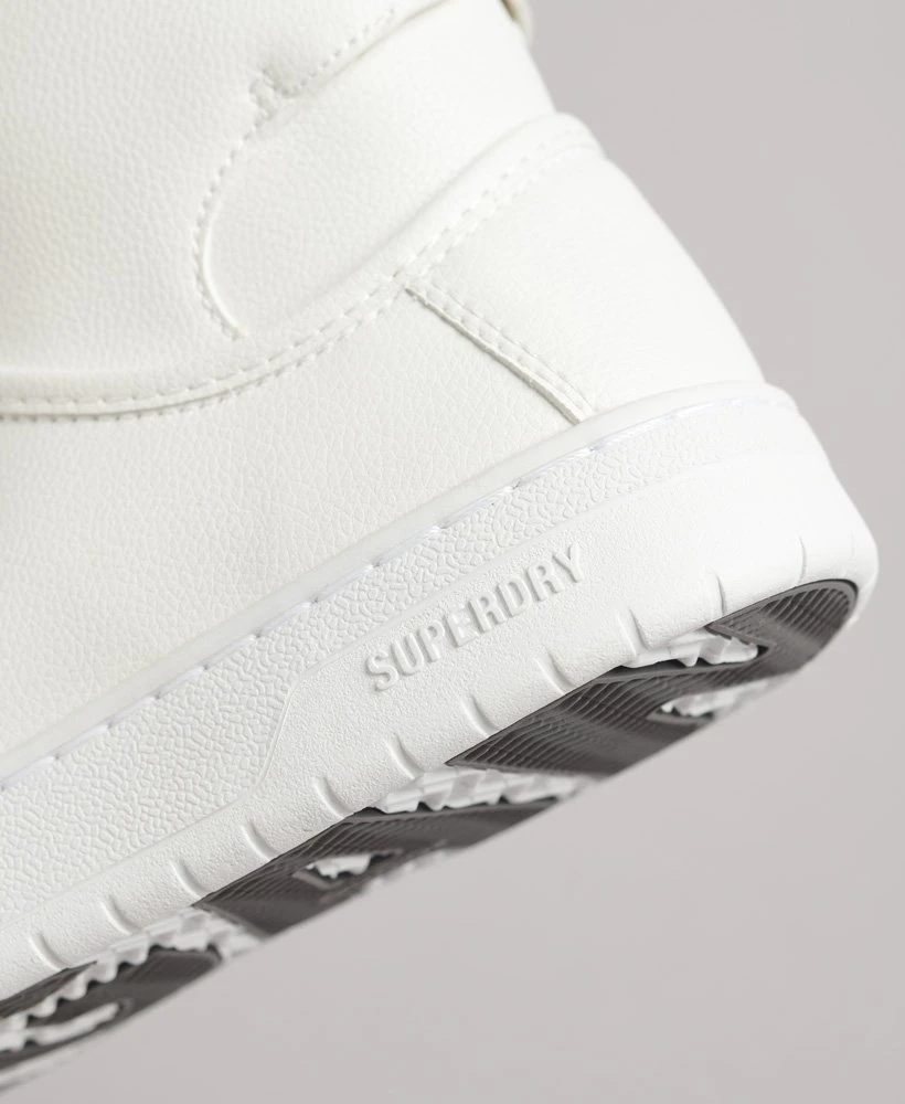 SUPERDRY Vegan Basket High Top Trainers White 7 SUPERDRY Vegan Basket High Top Trainers White - Image 7