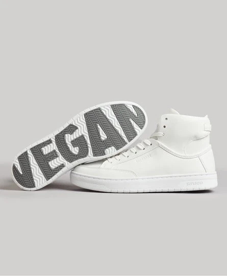 SUPERDRY Vegan Basket High Top Trainers White 10 SUPERDRY Vegan Basket High Top Trainers White - Image 10