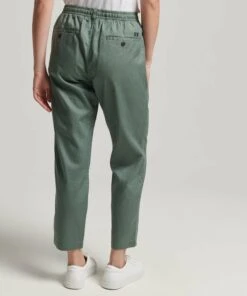SUPERDRY Studios Linen Joggers Laurel Khaki