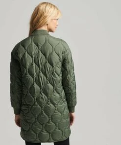 SUPERDRY Studios Longline Quilted Coat Black