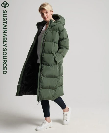 SUPERDRY Longline Duvet Coat Thyme 11 SUPERDRY Longline Duvet Coat Thyme - Image 11